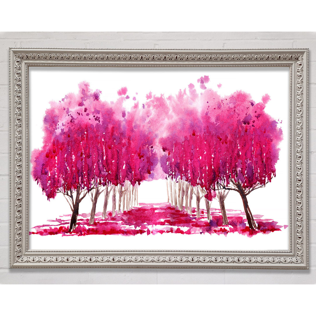 Pink Tree Walk - Einzelner Bilderrahmen Kunstdrucke