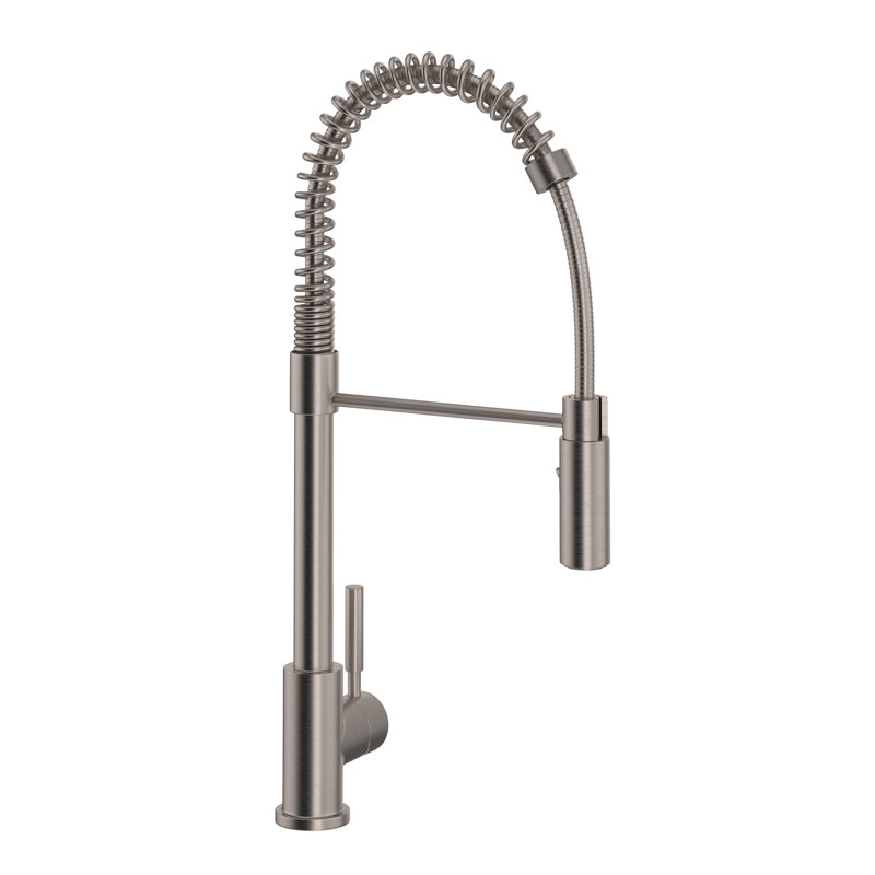 Lux Pre-Rinse Pull-Down Kitchen Faucet, Satin Nickel