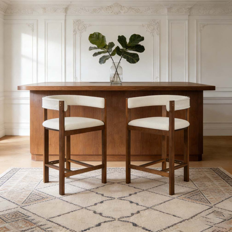 TABOURET DE COMPTOIR, Beige