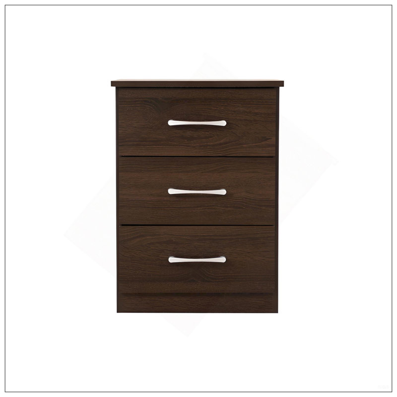 Élégante table de chevet contemporaine en bois sablé, parfaite pour les espaces compacts et les décors modernes., Brun