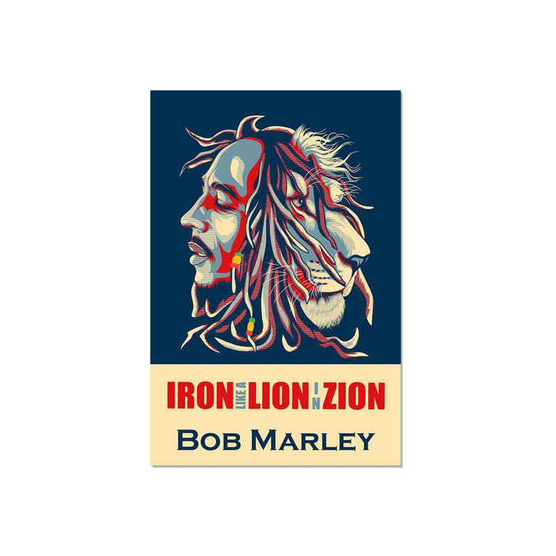«Bob Marley Iron Lion Zion», art mural encadré, H 42 po x l 30 po x P 2 po