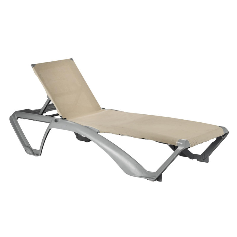 190cm Long Reclining Single Chaise, Grey, Neutral
