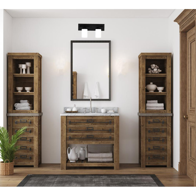 Éclairage pour meuble-lavabo à intensité variable Aimilia, 2, Noir