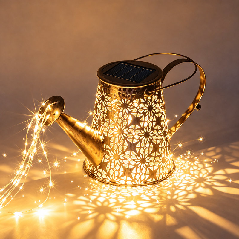 Lampes solaires d'extérieur pour arrosoir, jardin, allée - Décoration de Noël