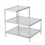  Table de bout en miroir argenté et transparent 24 po Glam