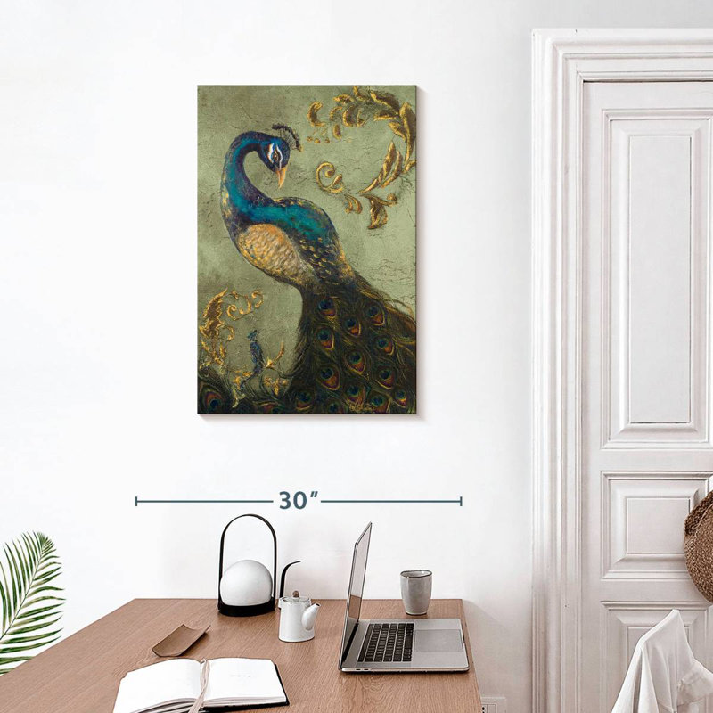 Brampt Peacock On Sage I, 30" H x 20" W
