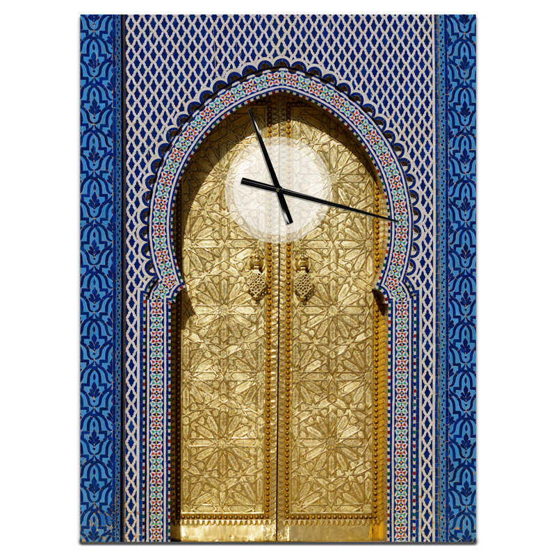 Morroco Palace Doors - Horloge murale abstraite, Moyen