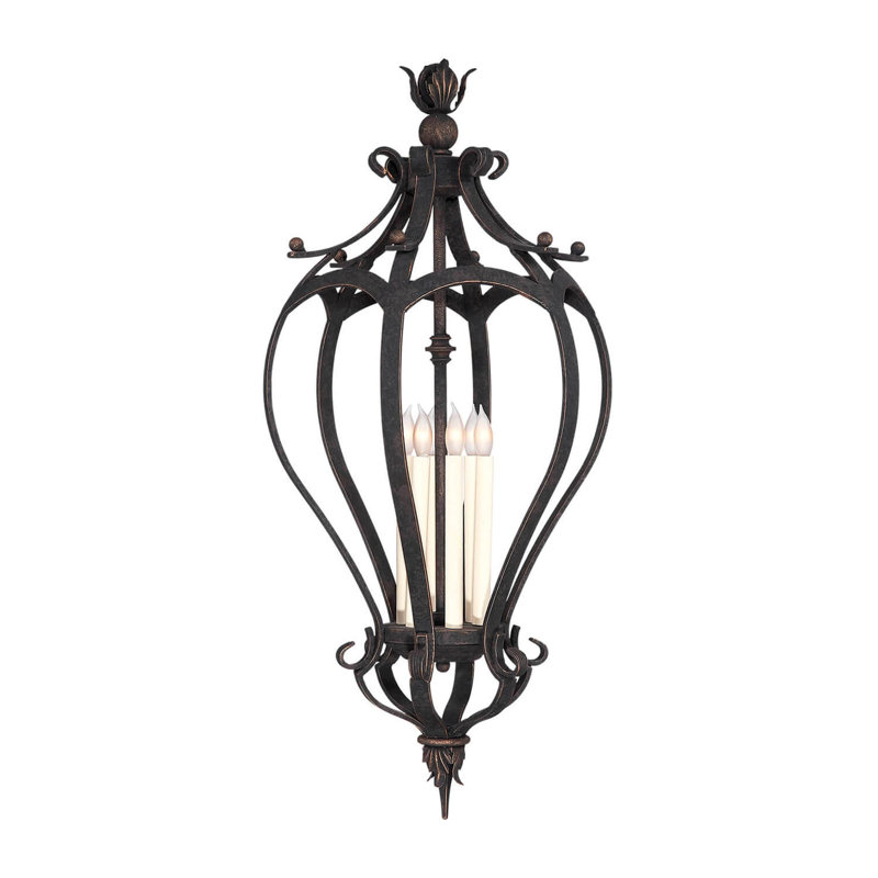 Lustre classique / traditionnel à 6 lumières Romeo, Antique Ancien Monde, H 46 po x l 21 po x P 21 po