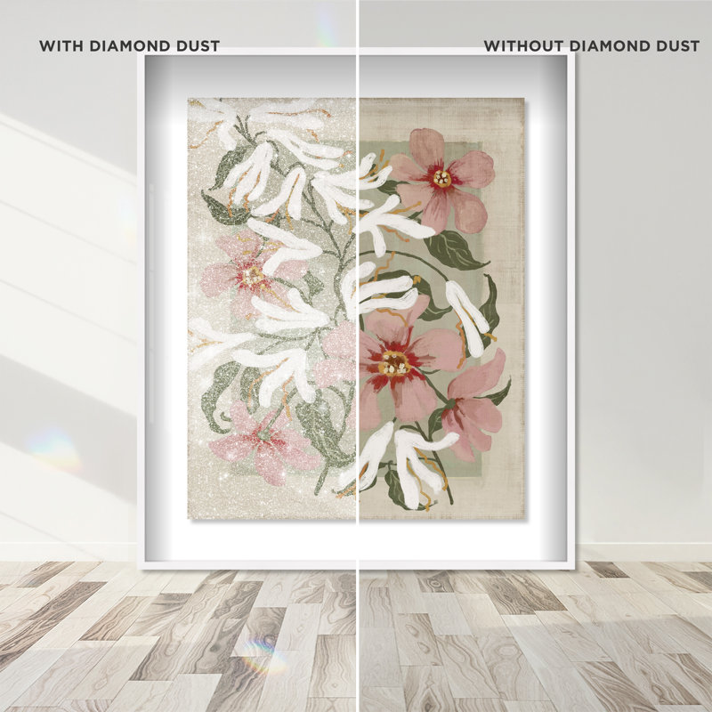 Periwinkle and Lily Shadowbox Floral & Botanical Print by Oliver Gal, Black Frame, 16 x 20, 31.5"H x 37.5"W, White Shadowbox