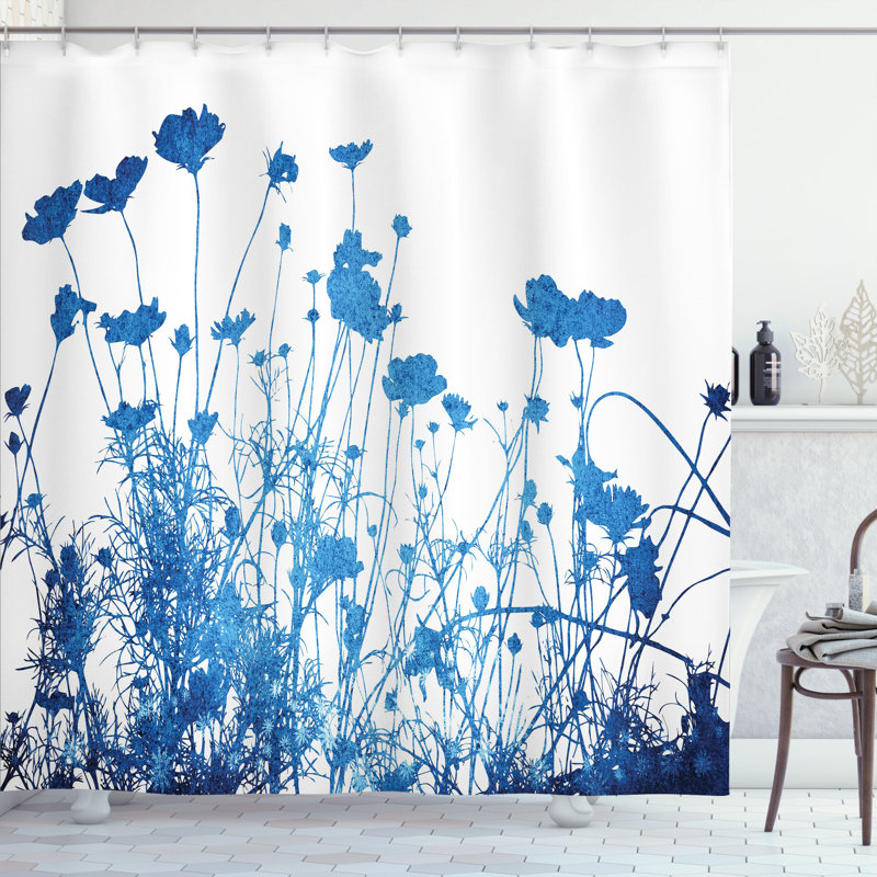 Shower Curtain with Hooks Included, 75" H x 69" W