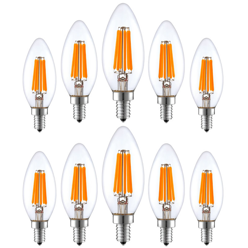 Ampoule à culot candélabre STRAK 6 W, ampoule E12 à culot à intensité variable de 60 watts, intensité élevée 2700