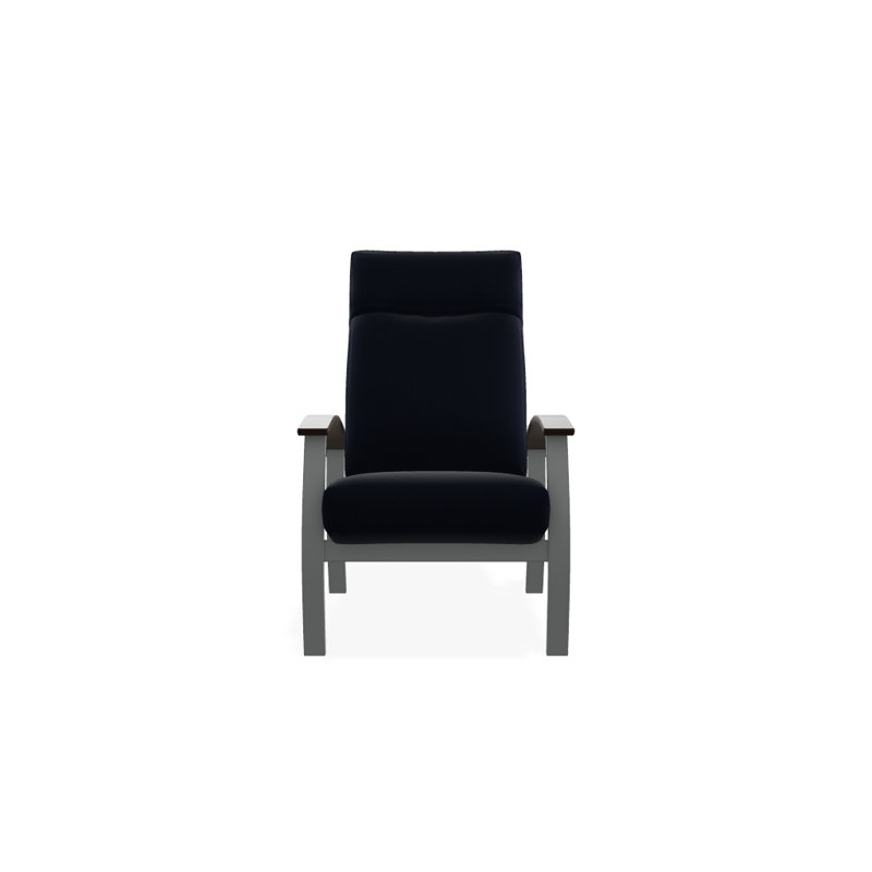 Chaise de patio inclinable avec coussins Askar, Mélange indigo, Kona P10, Graphite texturé