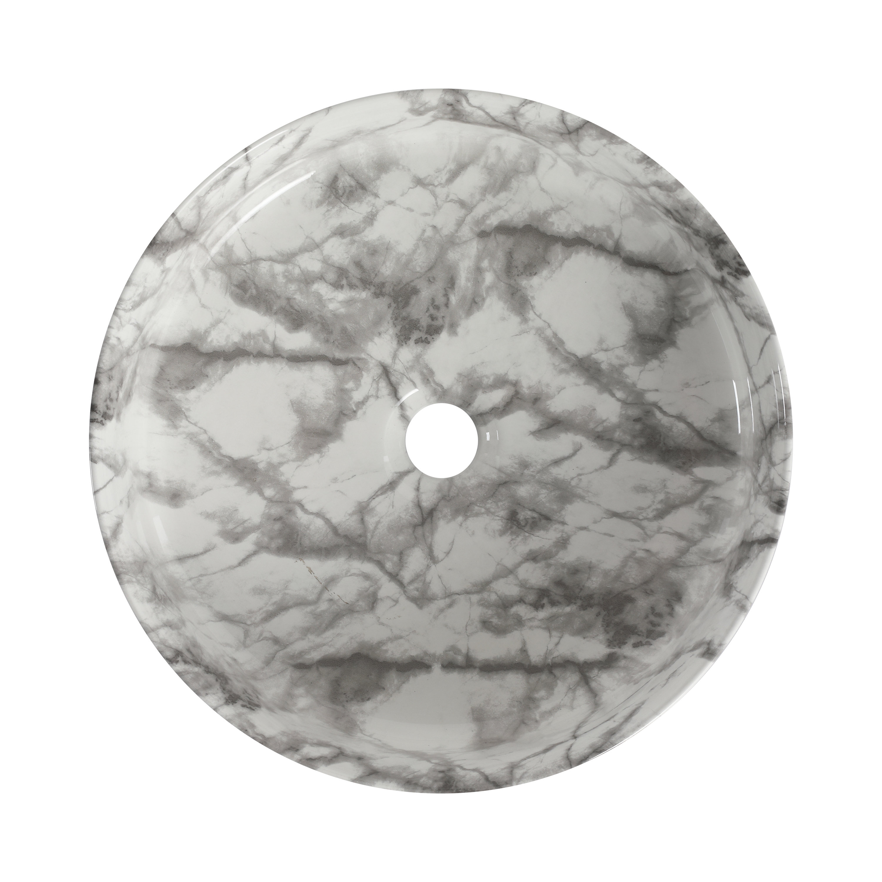 The Ai Furniture Ceramic Round Above Counter Bathroom Sink Art Basin ...