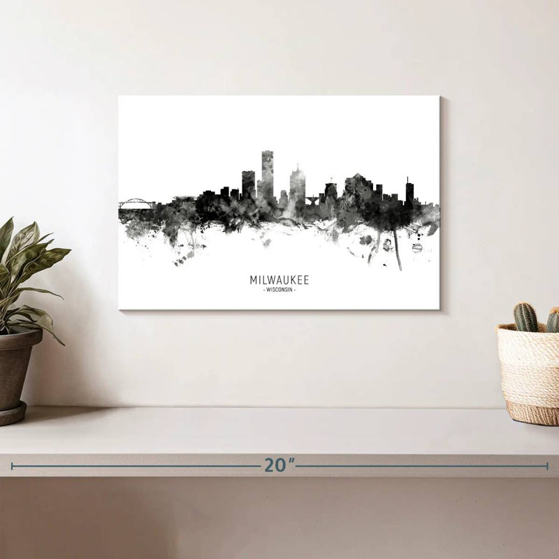 Nicci Milwaukee Wisconsin Skyline II, 8" H x 12" W