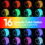 150 lumières à DEL imperméables 150 pi pour l'extérieur, 16 lumières multicolores à DEL avec télécommande