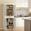 Armoire de rangement autoportante spacieuse, armoire de cuisine, grande armoire de rangement (seulement grande armoire de rangement)