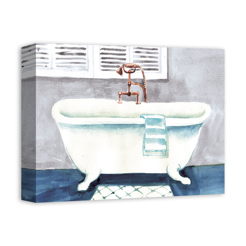 Baignoire sur pattes sur toile, H 11 po x l 14 po x P 1,25 po, Sans cadre