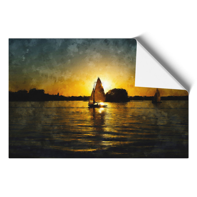 Sailing Boat Painting - Frameless Print, 30cm H x 42cm W x 0.1cm D