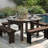 Elynna 60" Round Antique Rustic Solid Pine Folding Farm Dining Table-1132555891