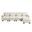 Canapé d'angle modulaire à compression en chenille beige en forme de U, salon moderne