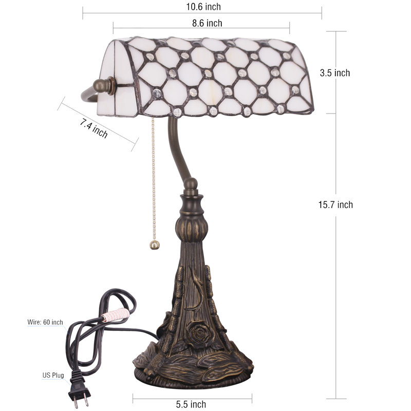 Nisa Resin Bankers Lamp