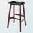 Zavala 3-Pc High Table with Cushioned Saddle Seat Bar Stools, Walnut and Black