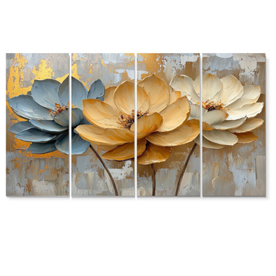 «Golden Succulent Bloom In The Arid II», reproduction d'art sur toile - reproduction d'art sur toile