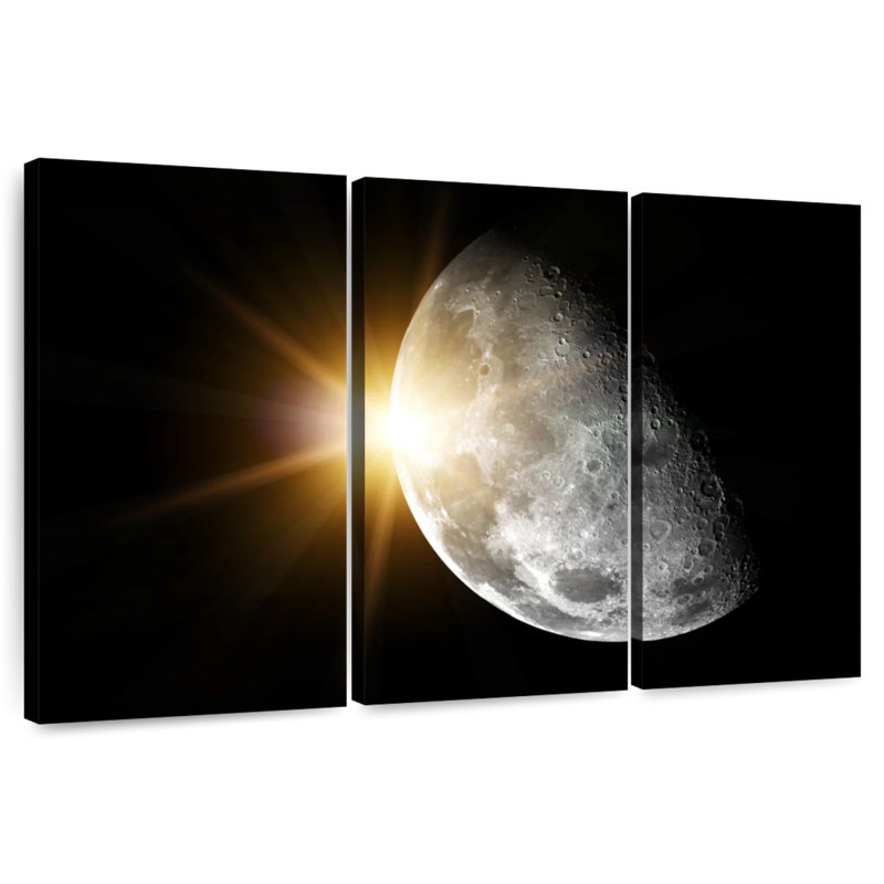 Oberle Sun Behind Moon, 36" H x 57" W