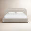 Agi Polyester Velvet Bed, Camel, Queen-1627006145-1627006148