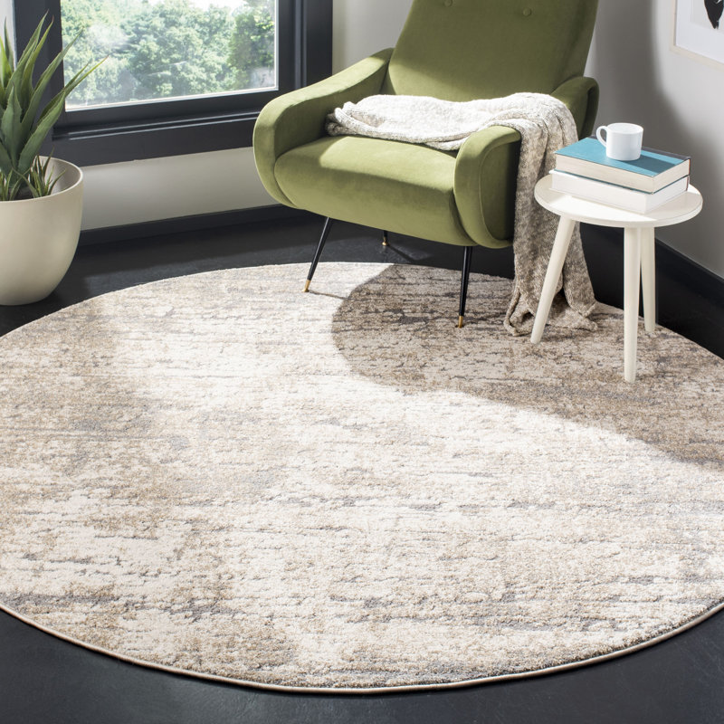 Goble 100 Performance Abstract Rug, Round 5'3"