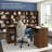 60W L Shaped Computer Desk with Storage in Modern Walnut-932393101