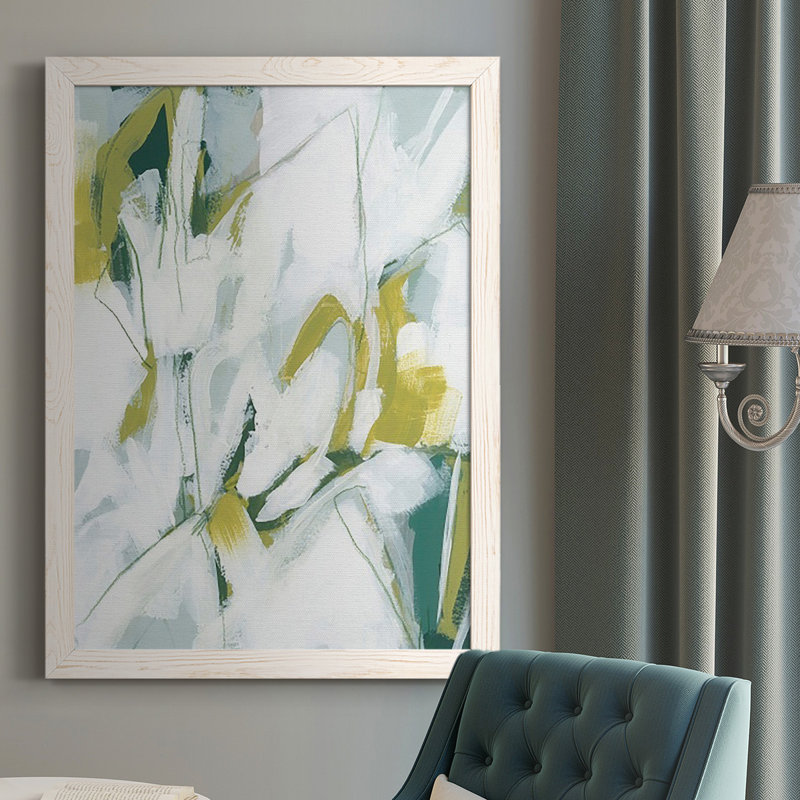 Paonia Emerald Ice II, reproduction d'art sur toile, Blanc, H 37,5 po x l 27,5 po x P 1 po