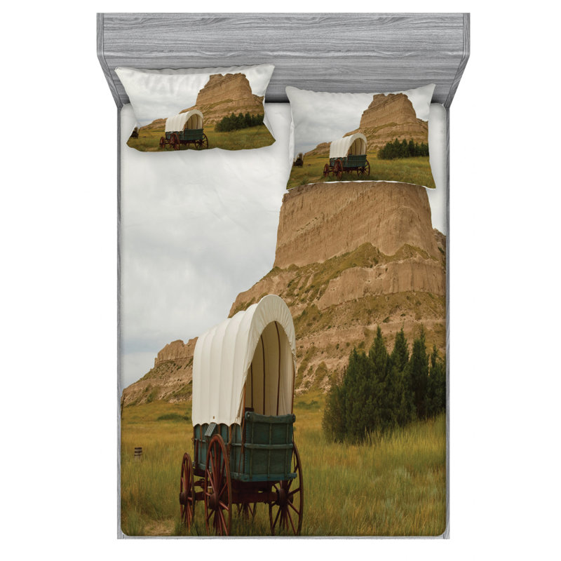 Nebraska Microfiber Sheet Set, Queen Sheet Set with Fitted Sheet