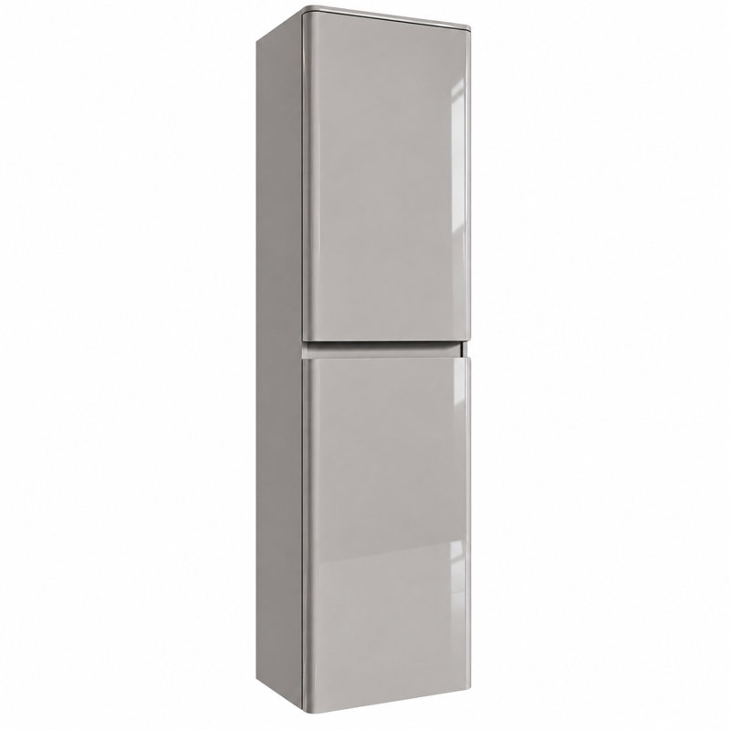 Scandinavian 40cm x 170cm Wall Mounted Cabinet, Light Grey