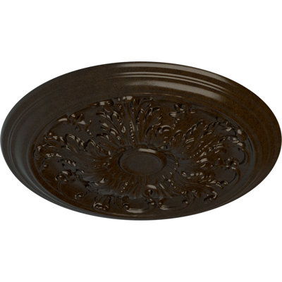 Endurathane Damon Ceiling Medallion, 20"OD x 1 1/2"P (Fits Canopies up to 3 3/8"), Hand-Painted Bronze Finish