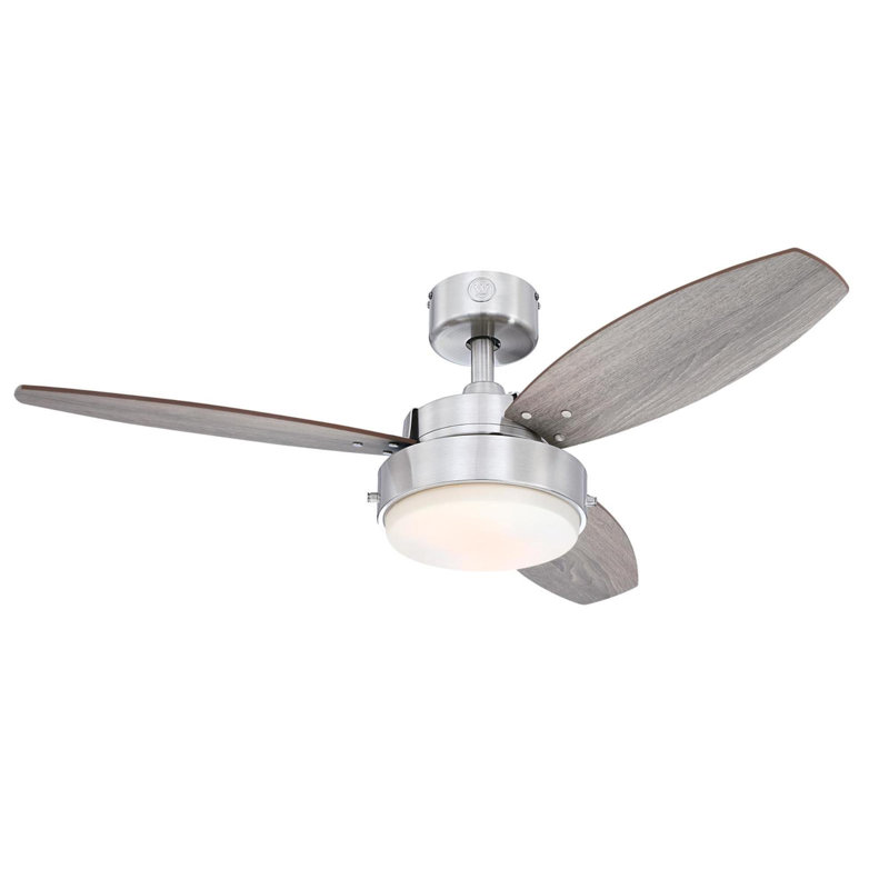 Alloy 42'' Ceiling Fan with Light Kit, Brushed Nickel