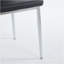 Ensemble de 4 chaises, couleur chrome, siège noir-123318318-123318320