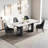 70.87" Stone Top Dining Table with Dual Oval Pedestal Metal Base, Seats 6–8-100479588