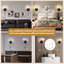 Applique murale moderne à brancher avec température de couleur réglable et verre ondulé pour l'éclairage intérieur-446061611