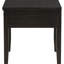 Table basse et d'appoint 2 places, fini vieilli, design rectangulaire, bois d'ingénierie, tiroir de rangement pour arrangements floraux, placage de pin, peluches