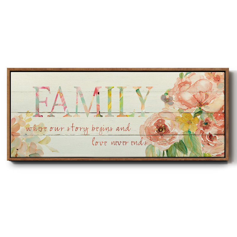 Famille où commence notre histoire - Toile encadrée, H 24 po x l 60 po