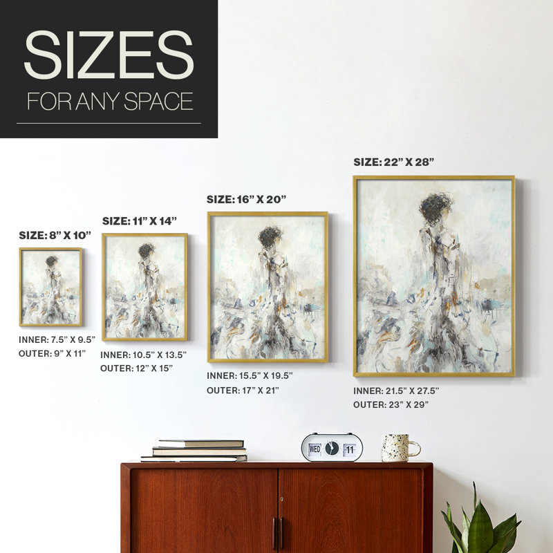 Romantic Reflection II Framed Print - Solid Wood, 14" H x 11" W