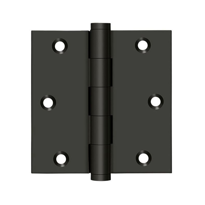 Deltana DSB3510B-R 3-1/2" x 3-1/2" Square Hinge, Residential in Oil-rubbed Bronze Pair, Oil Rubbed Bronze