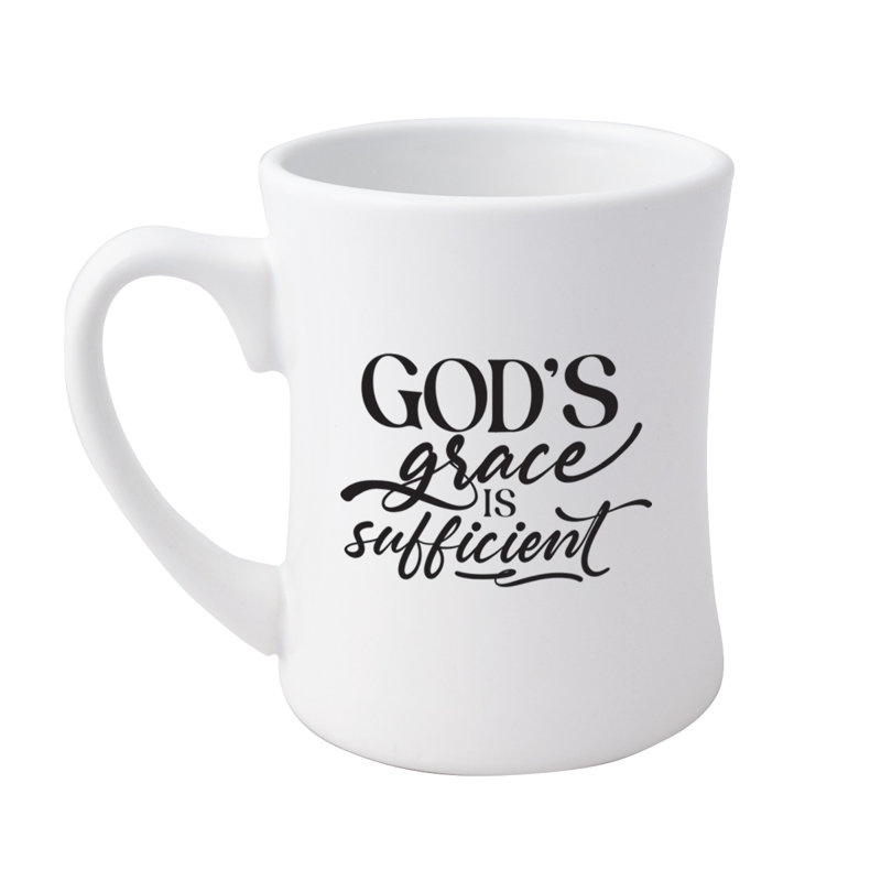 God's Grace Is Sufficient Designer Coffeehouse Mug, 19oz