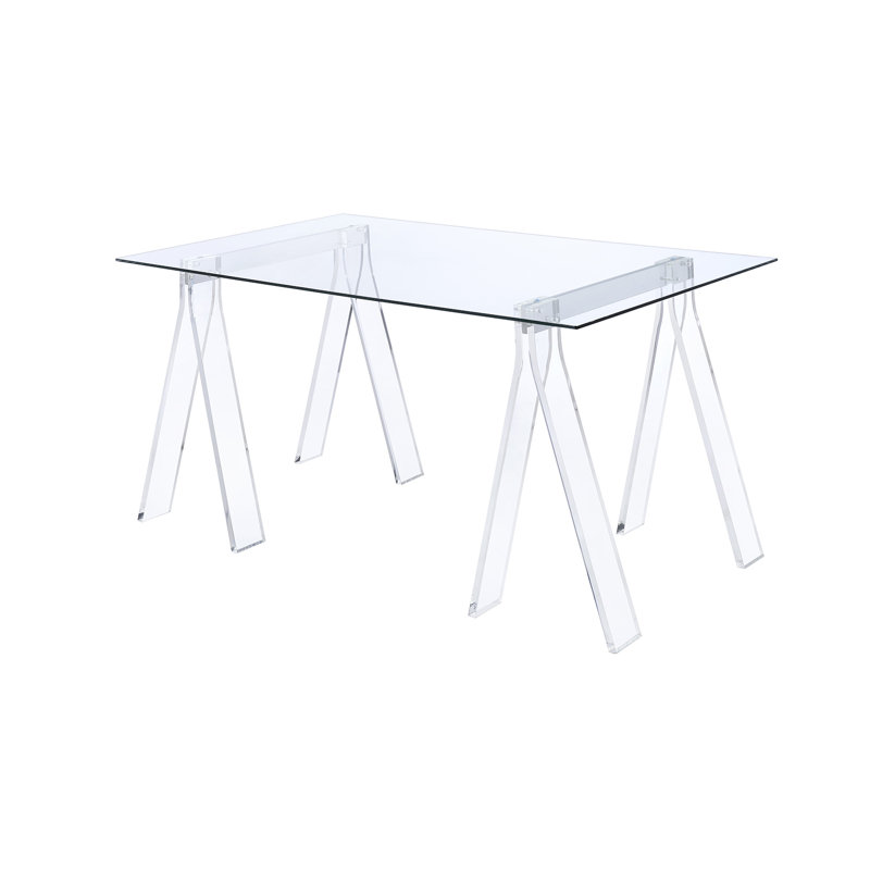 Laguerre Glass Top Writing Desk