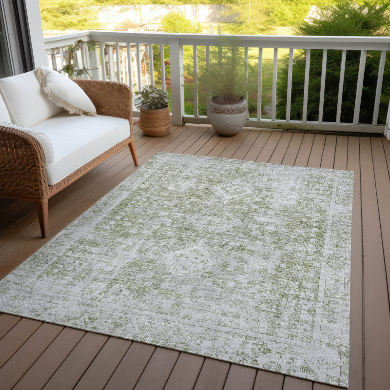 Tapis vert intérieur / extérieur lavable Lurea , 8 pi x 10 pi