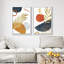 Mid-Century Vibrantest Plants Semi Circles - Ensemble de 2 reproductions sur toile flottantes-98554119-98554120