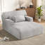 Oversized Corduroy Chaise Lounge Chair, Plush Upholstered Sleeper Chair With Back & Throw Pillow For Living Room, No Assembly Required-36389200