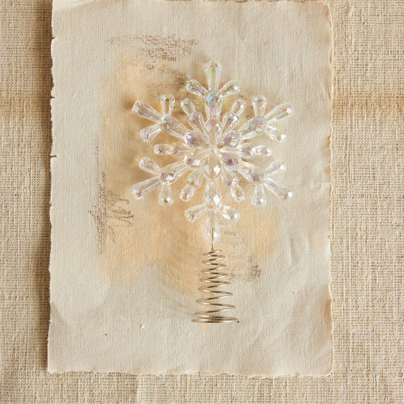 Plastic And Metal Snowflake Tree Topper