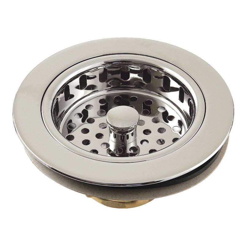 Kingston Brass Made To Match 3-1/2 Inch Kitchen Sink Basket Strainer Only, Polished Nickel